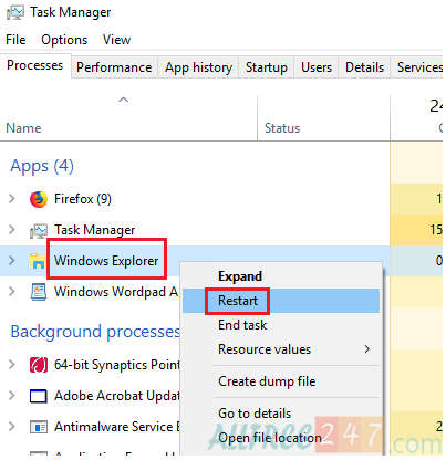 Hướng dẫn sửa lỗi Explorer.exe failed trong Windows 10