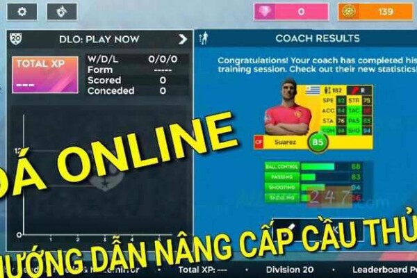 Hướng dẫn nâng cấp thủ và đá online Dream league soccer 2020