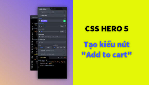 CSS Hero: Cách tạo kiểu nút “ADD TO CART”